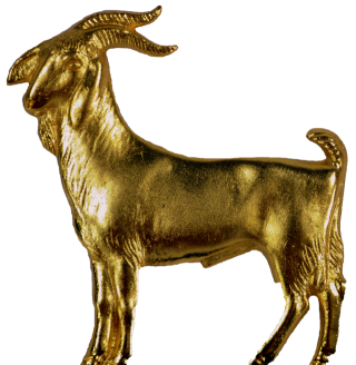 Escultura de Bode Dourado