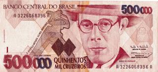 Cédula de 500 000 Cruzeiros - Brasil