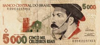 Cédula de 5 000 Cruzeiros Reais - Brasil
