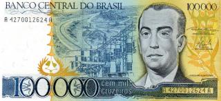 Cdula de 100 000 Cruzeiros - Brasil