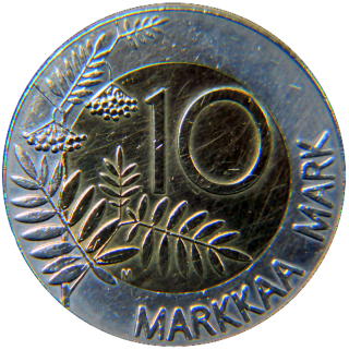 Moeda de 10 Markkaa - Finlndia