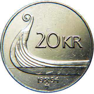 Moeda de 20 Kronr - Noruega