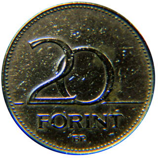 Moeda de 20 Forint - Hungria