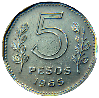 Moeda de 5 Pesos - Argentina