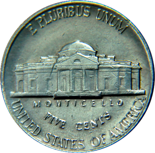 Moeda de 5 Cents - Estados Unidos - 1989