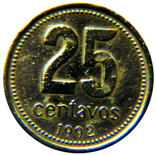 Moeda de 25 Centavos - Argentina