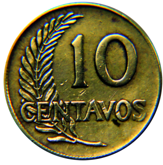 Moeda de 10 Centavos - Peru