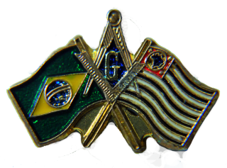 Pin Bandeiras Brasil e So Paulo