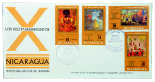 Envelope "Os Dez Mandamentos" - Nicargua