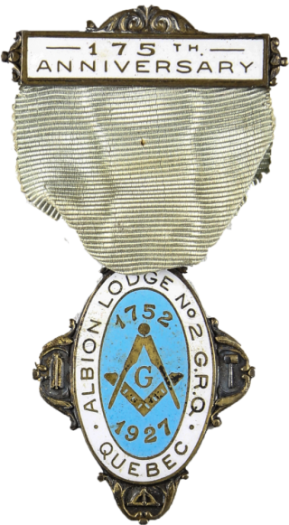 Medalha da Loja Maçônica Albion nº2