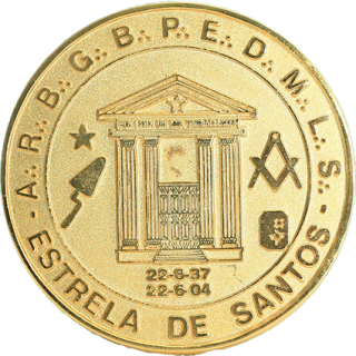 Medalha da Loja Maçônica Estrela de Santos