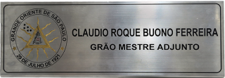 Placa de Mesa Cludio Roque Buono Ferreira