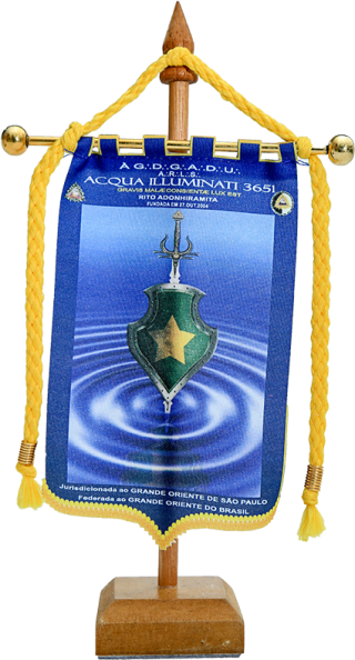Mini-Estandarte da Loja Maçônica Acqua Illuminati 3651