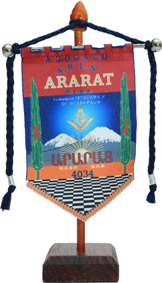 Mini-Estandarte da Loja Maçônica Ararat 4034